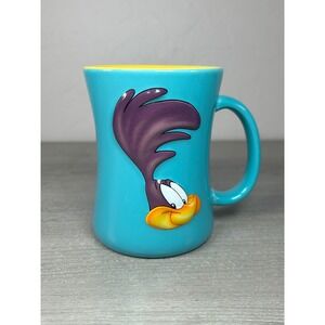 Vintage 1999 Looney Tunes Road Runner 3D Embossed Coffee Mug Xpres Warner Bros
